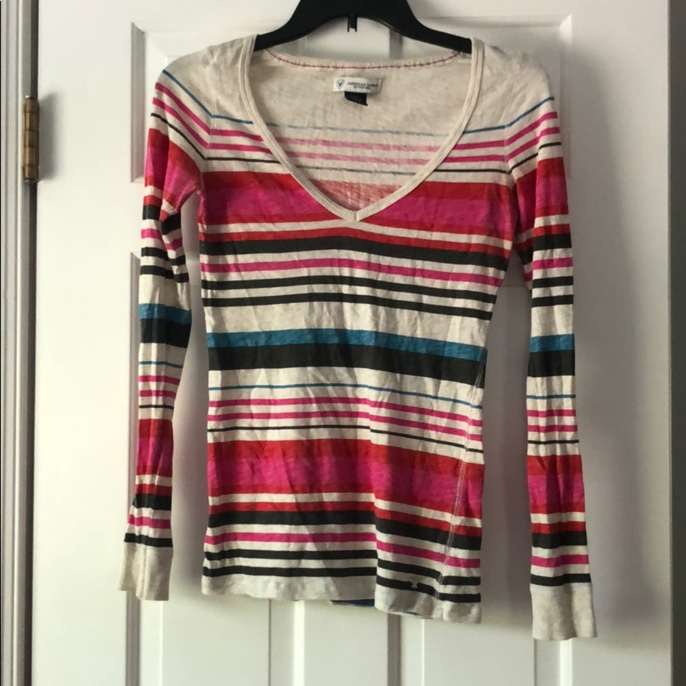 American Eagle striped long sleeve shirt